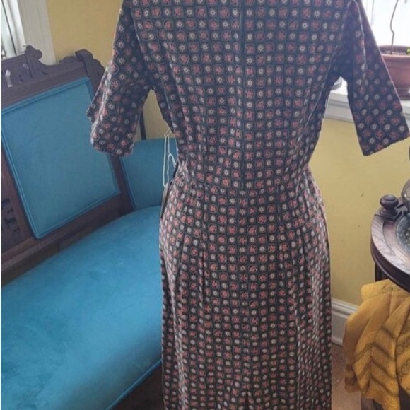 Vintage 1960. Handmade cotton corduroy, dress. 8 US. - Picture 2 of 8